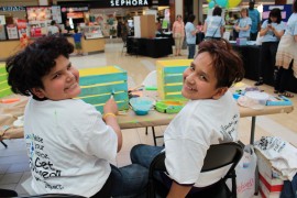 Kids doing crafts