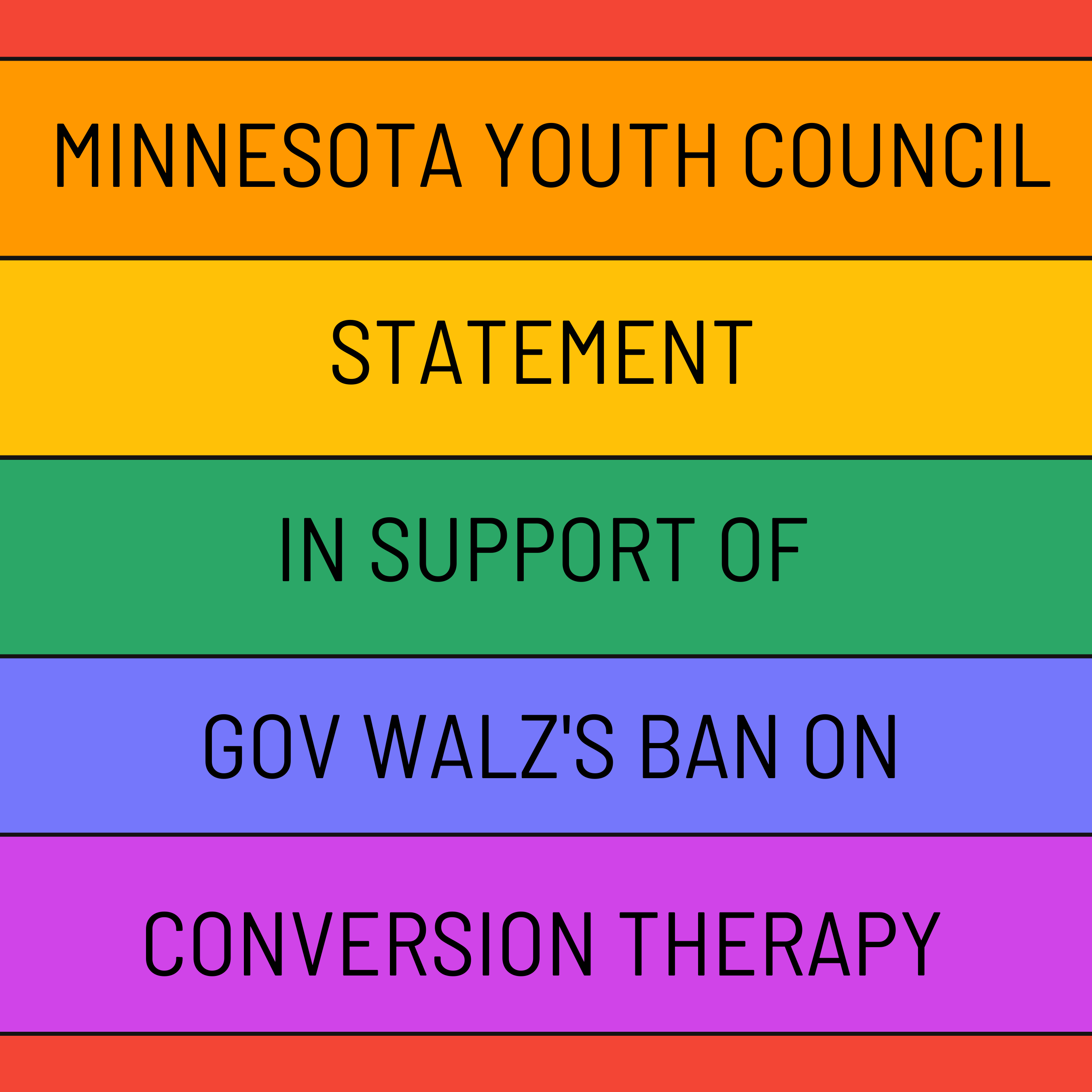 Minnesota Youth Council Statement on Governor Walz’s Ban on Conversion Therapy