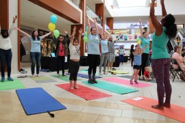 Kids doing yoga