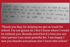 Thank you note with red text underneath